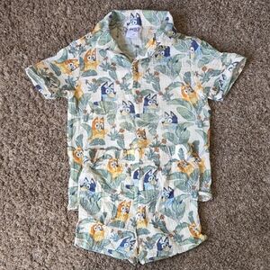 Kids Matching Set with Cartoon Print